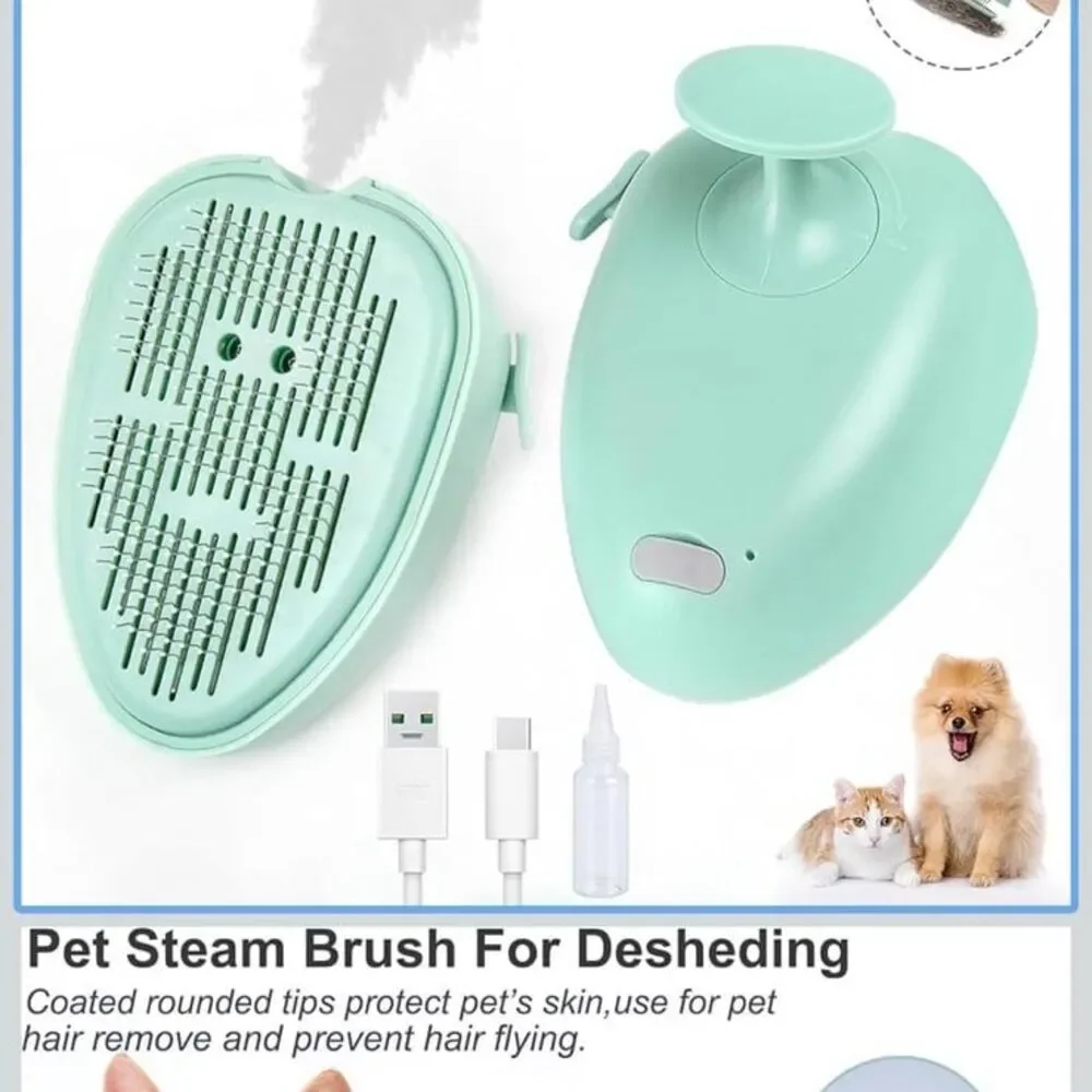 Steam Brush for Shedding,Self Cleaning Pet Brush with Steam,Rechargeable NWT